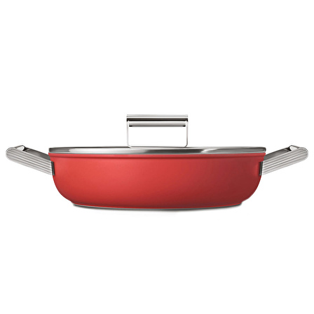 Smeg Cookware 50's Style Kırmızı Grande Plus 7'li Tencere&Tava Seti