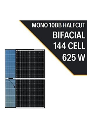 625 Watt Bıfacıal Half Cut Monokristal Güneş Paneli