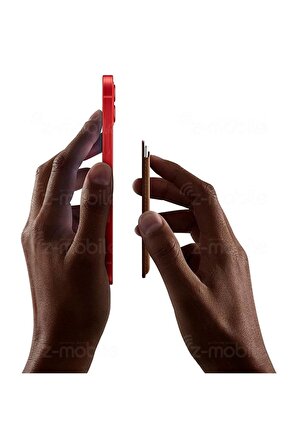 Apple iPhone 15 Pro Max 6.7'' Deri Cüzdan MagSafe Kırmızı