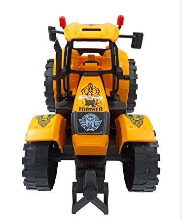Oyuncak Traktör Mega Büyük Boy Tarım Aracı Traktör Tekerlekleri Mekanizmalı İçi Dolu 47x32cm. İthal