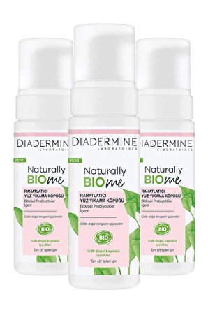 Diadermine Naturally Bio Me Yüz Yıkama Köpüğü 150 ml X3