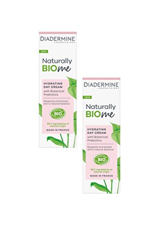 Diadermine Naturally BioMe Yaşlanma Karşıtı Kolajen 50 Yaş + Gündüz Yüz ve Boyun Kremi 2x50 ml 