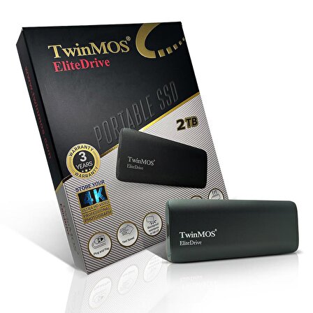 TwinMOS 2.5" 2TB USB 3.2/Type-C Koyu Gri PSSD2TBMEDB