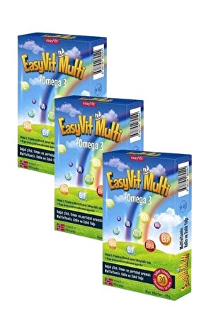 Easyvit Multi Omega 3 30 Çiğnenebilir Jel Form 3 Lü Paket