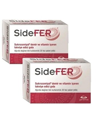 Sidefer Takviye Edici Gıda 20 Sticks 2 Li Paket
