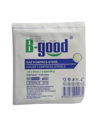 B-Good Steril Gaz Kompres 30cm x 80cm 10'lu