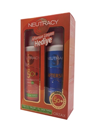 Neutracy Güneş Koruyucu Set Tüm Ciltler İçin (Güneş Losyonu SPF50 150 ml - Aftersun Losyon 150 ml)