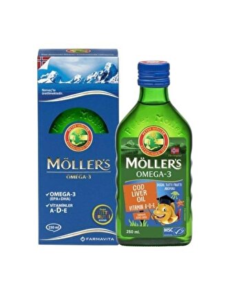 Möller's Omega-3 Balık Yağı Şurubu Tutti Frutti 250 ml