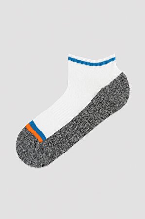 Erkek Yarım Renkli 3lü Patik Çorap