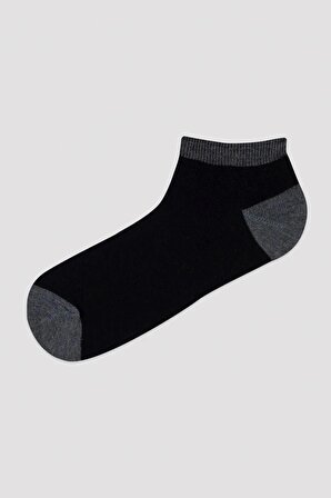 Erkek Thicker 3lü Gri-Lacivert Patik Çorap