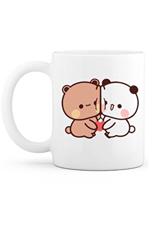 Budu ve Dudu Anime Kupa Kahve Bardağı Harajuku Hediyelik K-pop Love Aşk Mug Couple (Tekli)