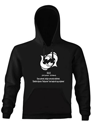 BALIK BURCU KAPŞONLU UNISEX SWEATSHIRT