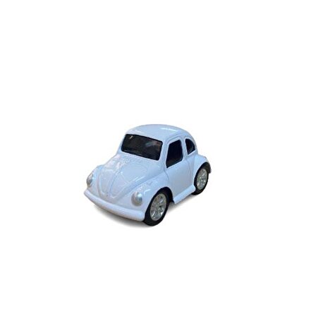 Nostaljik Metal Çek Bırak Araba Mini Beyaz Otomobil