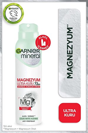 Garnier Mineral Magnezyum Ultra Kuru Sprey Deodorant 150ml