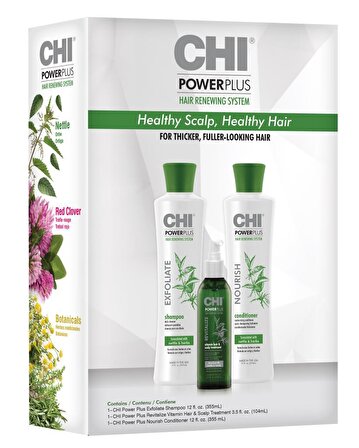 Chi Power Plus Hair Renewing System Dökülme Önleyici Yoğunlaştırıcı 3'lü Set
