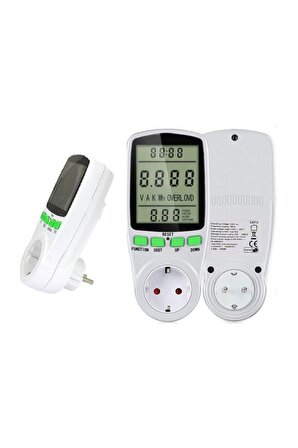 Wattmetre - Enerji Tüketim Sarfiyat Ölçer Priz 230v 3680w 16a
