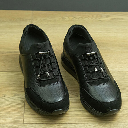 +7 cm Boy Uzatan Gizli Topuklu Bağcık Detaylı Erkek Spor Ayakkabı, Sneaker