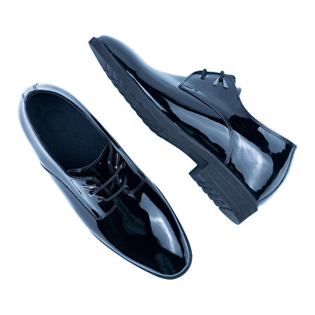 El Yapımı Oxford Model Çift Bağcık +7/+9 cm Boy Uzatan Gizli Topuklu Erkek Ayakkabı Damatlık Kundura