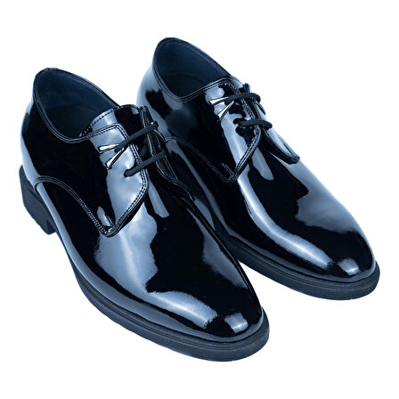 El Yapımı Oxford Model Çift Bağcık +7/+9 cm Boy Uzatan Gizli Topuklu Erkek Ayakkabı Damatlık Kundura