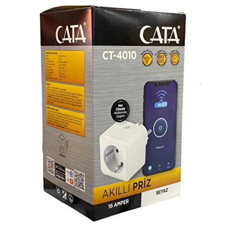 Cata CT-CT-4010 Akıllı Wifi Priz Uzaktan Kontrol