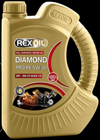 Rexoil Diamond Pro FE 5W-30 SN/CF 5 Litre Motor Yağı