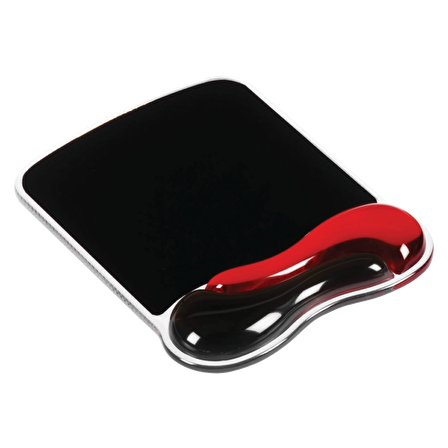 Kensington 62402  Entegre Bilek Destekli Duo Jel Mouse Pad, Kırmızı/Siyah
