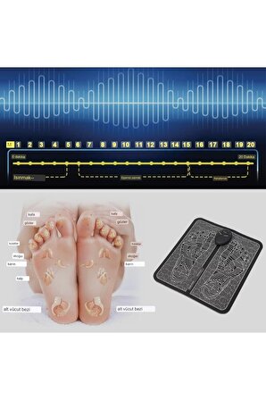 Amg 10 Ems Elektronik 19 Kademe Hız Ayarlı Ayak Masaj Aleti Akupunktur Tam Otomatik Ems Masaj Pedi