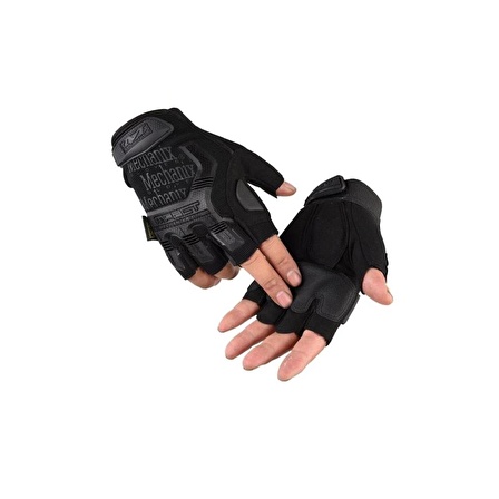 Mechanix Cay229 XL Beden Yarım Parmak Taktikal Eldiven Siyah