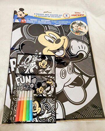 Mickey Mouse Poster 5 Mini Keçeli Boya Kalemi