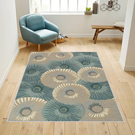 Dijital Baskı Yıkanabilir Kaymaz Taban Salon Halısı Ve Yolluk RVG1751