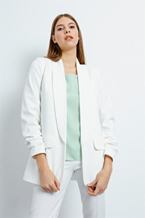 Lafaba Kadın Beyaz Blazer Ceket