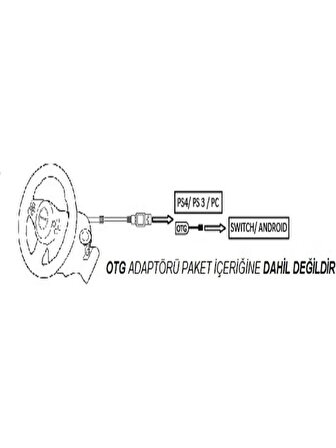 Kontorland Dt4 Ps4/ Ps3/ Pc/ Swıtch/ Androıd Için Tak Çalıştır Direksiyon Seti