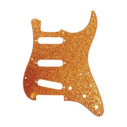 Dandrea SSS Strat Gitar Gold Sparkle Pickguard DPPSTGOS