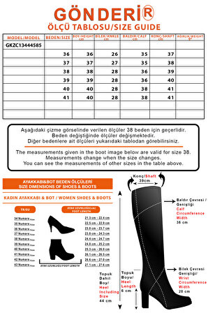 KAHVE ANTİK Gön Hakiki Deri Kadın Topuklu Fermuarlı Çizme 44585