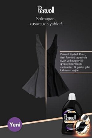 Perwoll Yenileme & Onarım Siyahlar İçin Sıvı Deterjan 3 lt 50 Yıkama 