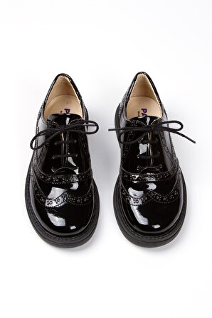 Paqpa KA100 Rico Klasik Ayakkabı Siyah Rugan