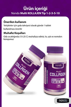 Kolajen 180 Tablet Multi Collagen Tip 1-2-3-5-10