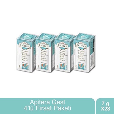 Apitera Gest 7 g x 28 Adet (Propolis, Bal, Rezene,Kekik, Nane)