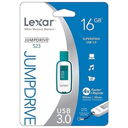 LEXAR 16GB JumpDrive S23 USB 3.0 Flash Bellek