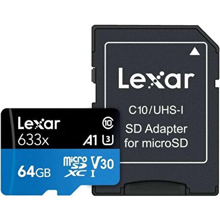 LEXAR 64GB MICRO SDXC UHS-I 633X 100mb/s