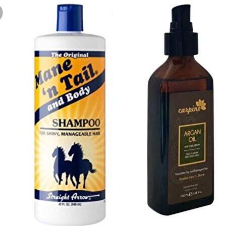 Mane'n Tail At Kuyruğu Şampuanı 946ml.+Carpino Argan Oil Hair Care Serum 100ml.