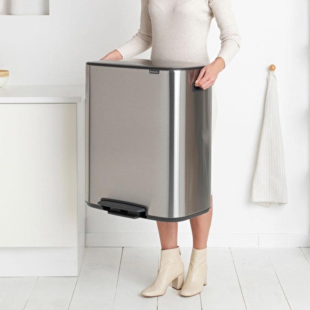 Brabantia  Çöp Kutusu Büyük Boy 60 lt Bo Touch Pedallı Mat Çelik 211324 