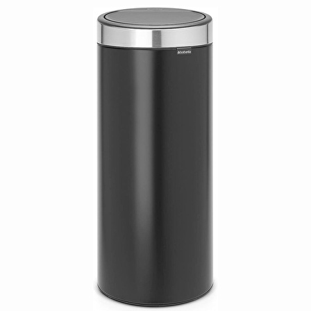 Brabantia Çöp Kutusu 30 litre Touch Bın New Krom Çerçeveli Mat Siyah115448