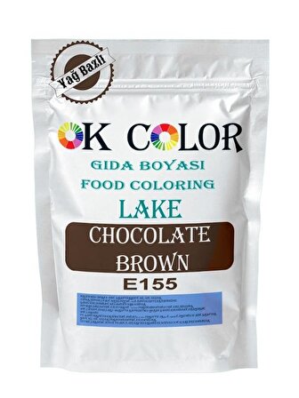 Lake Chocolate Brown E155 Kahverengi Yağ Bazlı Toz Gıda Boyası 1 Kg