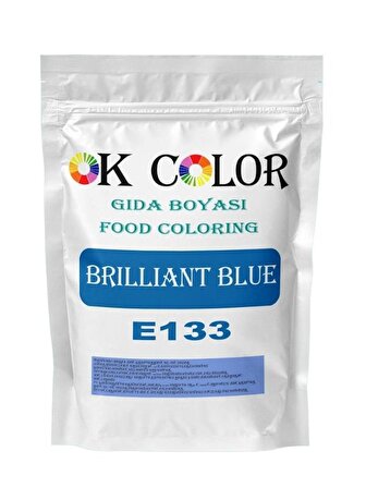 Brilliant Blue E133 Mavi Toz Gıda Boyası 10 Gr