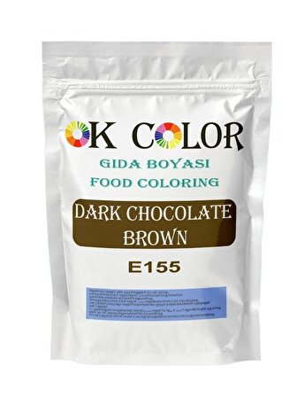 Dark Chocolate Brown E155 Kahve Rengi Toz Gıda Boyası 50 Gr