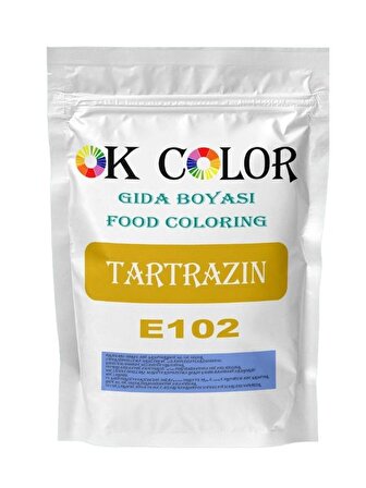Tartrazine E102 Tartrazin Sarı Toz Gıda Boyası 50 Gr