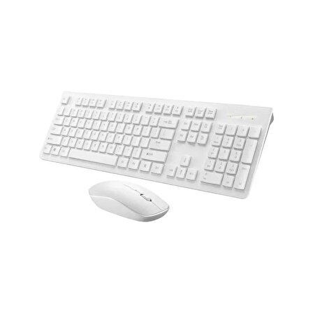 TMK-02 2.4ghz Kablosuz Q Klavye Ve Mouse Seti Beyaz