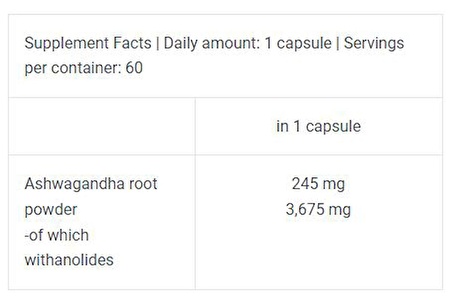 BIOTECH USA Ashwagandha / 60 Caps