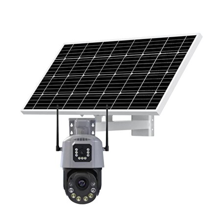 HEİMAN HM-10 3x3mp 4G Solar Panelli 7/24 Sürekli kayıt Gece Görüşlü Akıllı Kamera